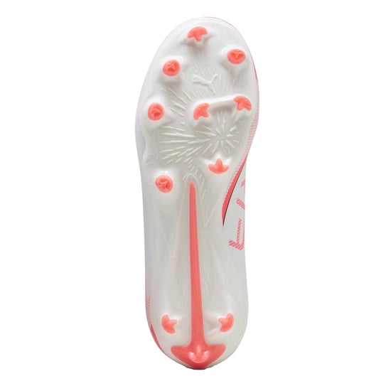 Puma - "Ultra 5 Play" Fußballschuhe mit festem Boden für Kinder (Weiß/Rot) - Image 4