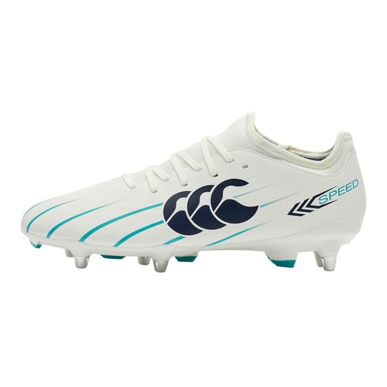 Canterbury - "Speed Falcon 2.0 Team" Rugby-Stiefel für weichen Boden für Herren/Damen Unisex (Weiß/Grün) - Image 3