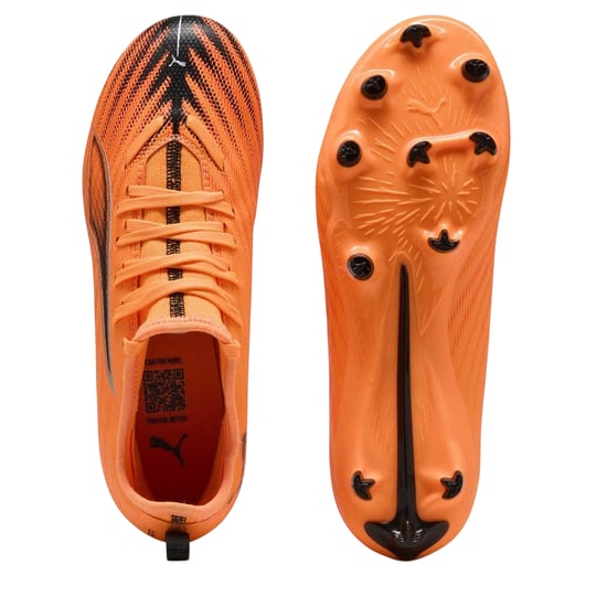 Puma - "Ultra 6 Match" Fußballschuhe mit festem Boden für Kinder (Rot/Schwarz) - Image 3