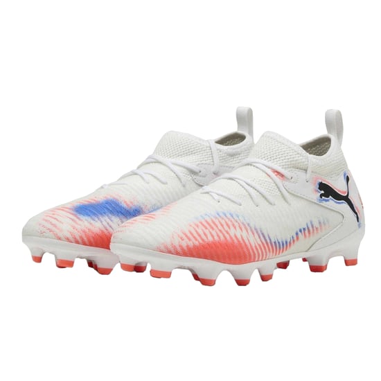 Puma - "Future 8 Match" Künstlicher Boden Fußballschuhe für Kinder (Weiß/Schwarz/Rot) - Image 5