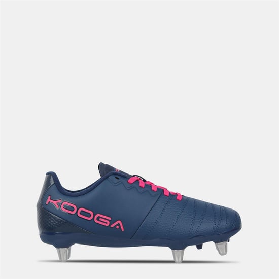 KooGa - Rugby-Stiefel für Kinder, Synthetischer Stoff (Marine/Pink) - Image 1