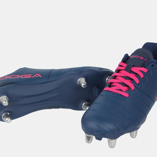 KooGa - Rugby-Stiefel für Kinder, Synthetischer Stoff (Marine/Pink) - Image 3