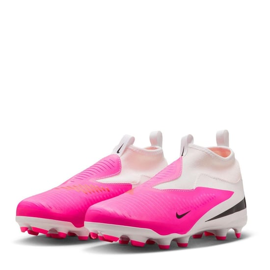 Nike - "Academy" Fußballschuhe mit festem Boden für Kinder (Weiß/Pink) - Image 4