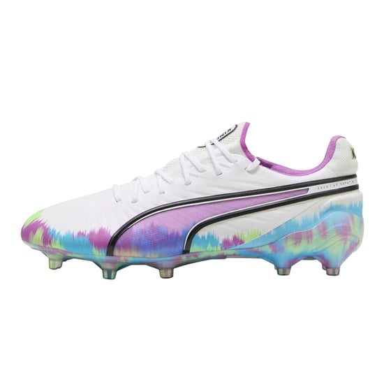 Puma - "King Ultimate Brilliance" Batik Fußballschuhe mit festem Boden für Herren (Weiß) - Image 3