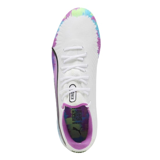 Puma - "King Ultimate Brilliance" Batik Fußballschuhe mit festem Boden für Herren (Weiß) - Image 4