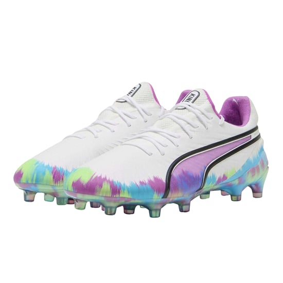 Puma - "King Ultimate Brilliance" Batik Fußballschuhe mit festem Boden für Herren (Weiß) - Image 6