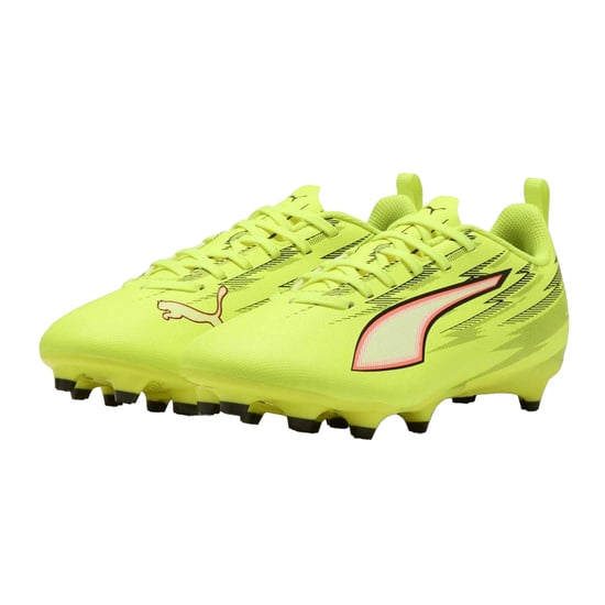 Puma - "Ultra 5 Play" Fußballschuhe mit festem Boden für Kinder (Gelb/Schwarz) - Image 5
