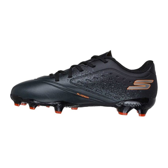 Skechers - "Razor" Fußballschuhe mit festem Boden für Kinder (Schwarz/Orange) - Image 2