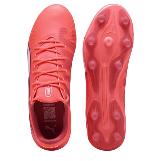 Puma - "King Match" Fußballschuhe mit festem Boden für Herren (Rot/Weiß) - Image 3