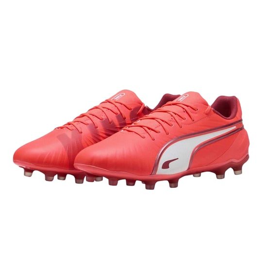 Puma - "King Match" Fußballschuhe mit festem Boden für Herren (Rot/Weiß) - Image 4