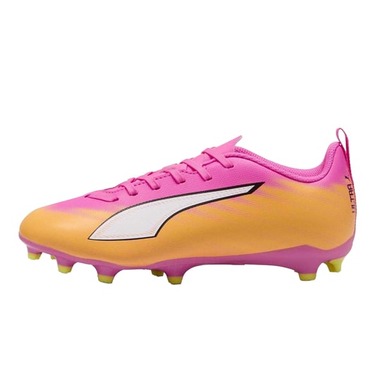 Puma - "Ultra 5 Play" Fußballschuhe mit festem Boden für Kinder (Pink/Orange) - Image 2