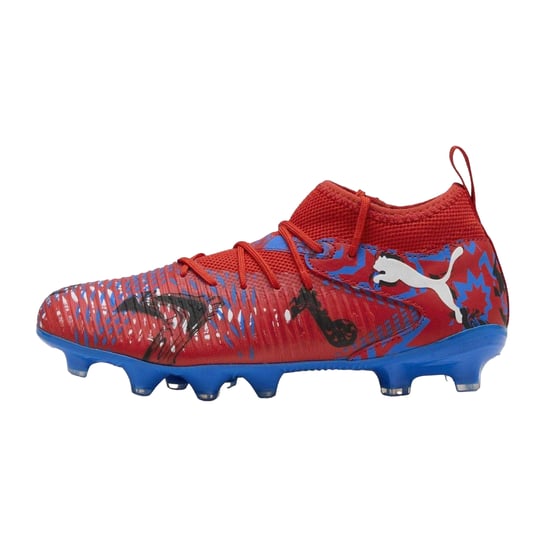 Puma - "Future 8 Match" Künstlicher Boden Fußballschuhe für Kinder (Rot/Blau) - Image 2