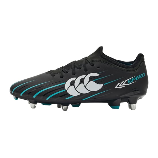 Canterbury - "Speed Falcon 2.0 Team" Rugby-Stiefel für weichen Boden für Herren/Damen Unisex (Schwarz/Grün) - Image 3