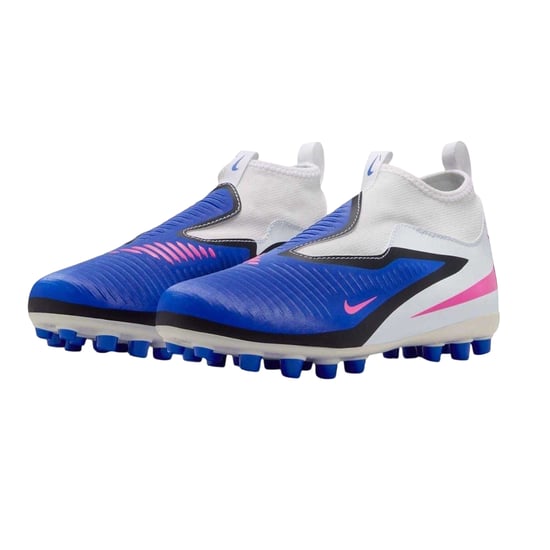 Nike - "Academy" Fußballschuhe mit festem Boden für Kinder (Blau/Weiß/Pink) - Image 5