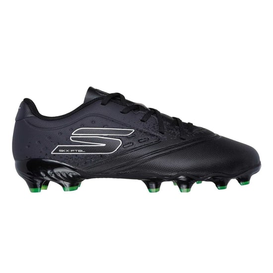Skechers - "Razor" Fußballschuhe mit festem Boden für Kinder (Schwarz/Silber) - Image 1