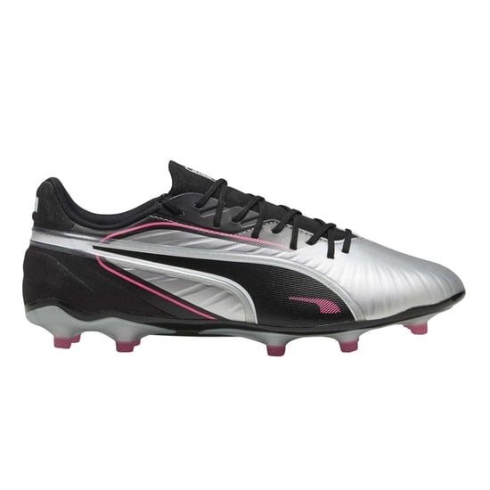Puma - "King Match" Fußballschuhe mit festem Boden für Herren (Silber/Schwarz) - Image 2