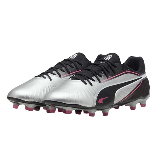 Puma - "King Match" Fußballschuhe mit festem Boden für Herren (Silber/Schwarz) - Image 4