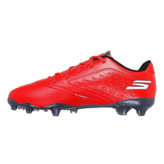 Skechers - "Razor" Fußballschuhe mit festem Boden für Kinder (Rot/Schwarz) - Image 3