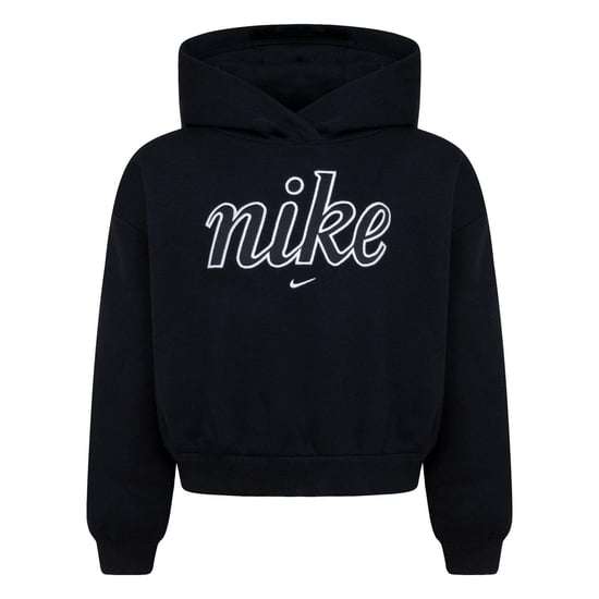 Nike - "Sportswear Club" Kapuzenpullover für Mädchen, Fleece, Kastig (Schwarz) - Image 1