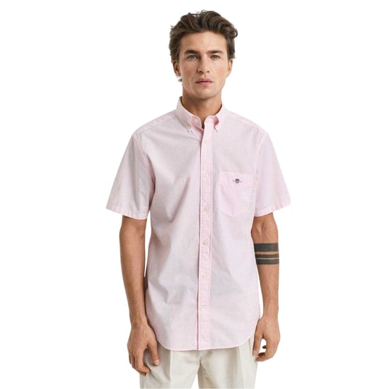 Gant - Hemd für Herren, Popelin, Klassisch, kurzärmlig (Hellrosa) - Image 2