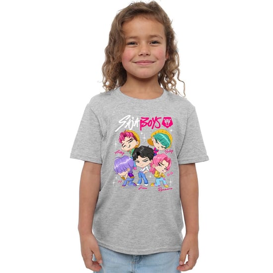 K-Pop Demon Hunters - T-Shirt für Kinder (Grau meliert) - Image 4