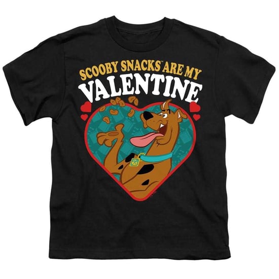 Scooby Doo - "Scooby Snacks Are My Valentine" T-Shirt für Kinder (Schwarz) - Image 1