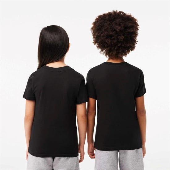 Lacoste - "Basic" T-Shirt für Kinder, Regulär (Schwarz) - Image 3