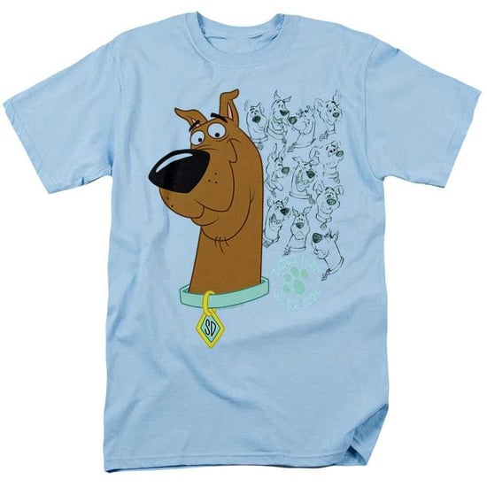Scooby Doo - "Evolution Of" T-Shirt für Herren/Damen Unisex (Hellblau) - Image 1
