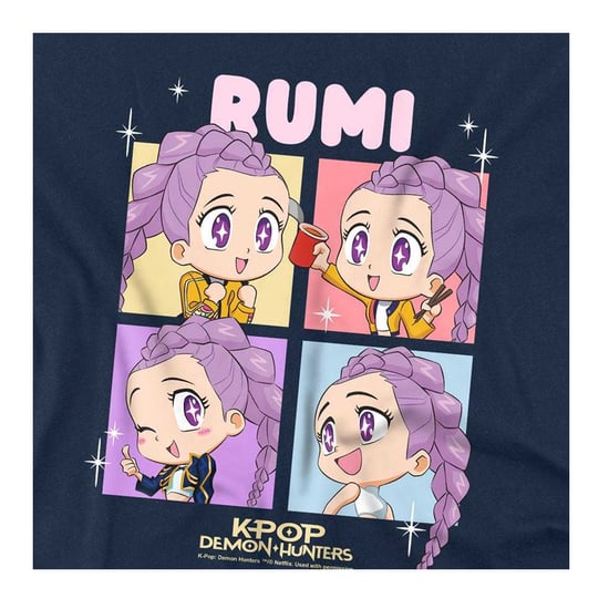 K-Pop Demon Hunters - "Huntrix" T-Shirt für Kinder (Marine) - Image 3
