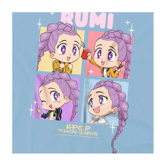 K-Pop Demon Hunters - "Huntrix" T-Shirt für Kinder (Hellblau) - Image 3
