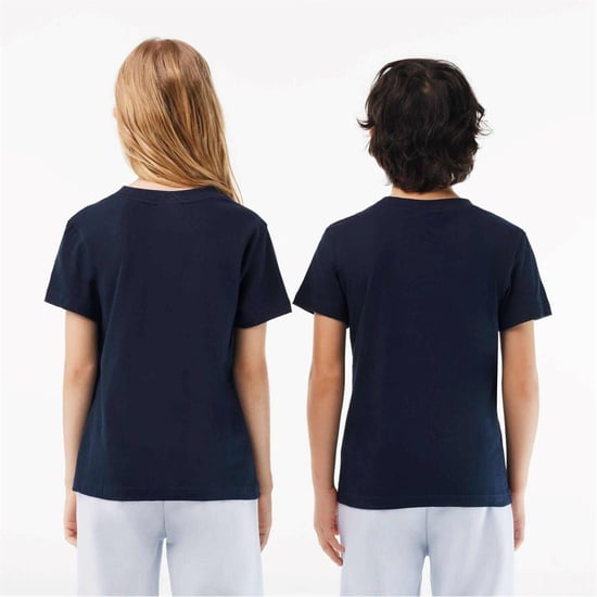 Lacoste - "Basic" T-Shirt für Kinder, Regulär (Marine) - Image 3