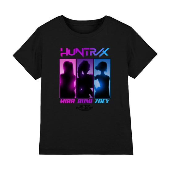 K-Pop Demon Hunters - "Huntrix" T-Shirt für Kinder (Schwarz) - Image 1