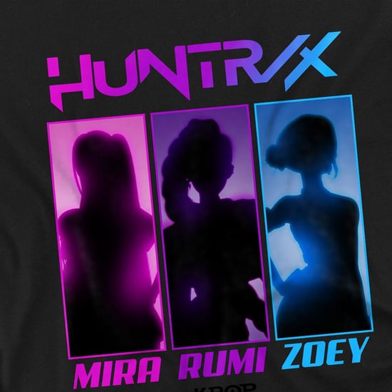 K-Pop Demon Hunters - "Huntrix" T-Shirt für Kinder (Schwarz) - Image 3