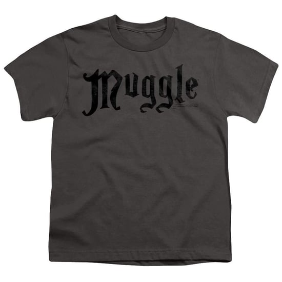 Harry Potter - "Muggle" T-Shirt für Kinder, Ringgesponnene Baumwolle (Holzkohle) - Image 1