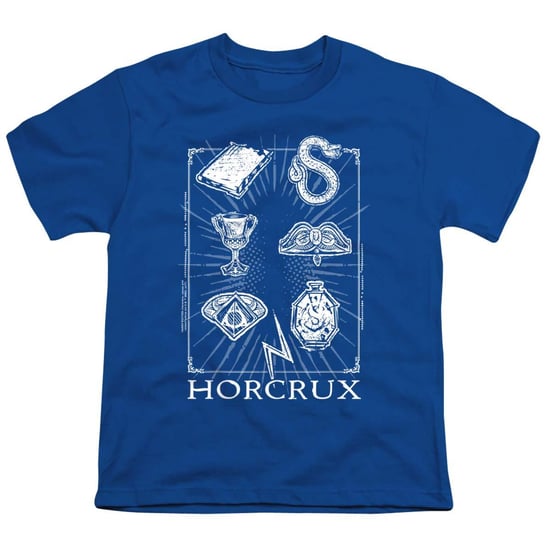 Harry Potter - "Horcrux Symbols" T-Shirt für Kinder, Ringgesponnene Baumwolle (Königsblau) - Image 1