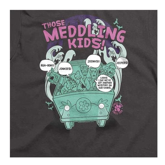 Scooby Doo - "Meddling Since 1969" T-Shirt für Kinder (Holzkohle) - Image 3