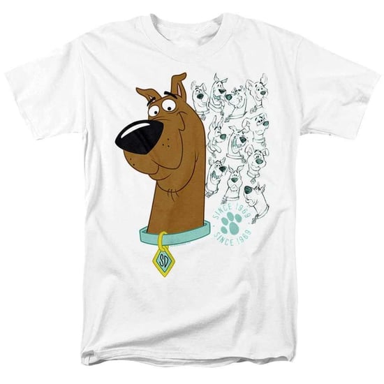 Scooby Doo - "Evolution Of" T-Shirt für Herren/Damen Unisex (Weiß) - Image 1