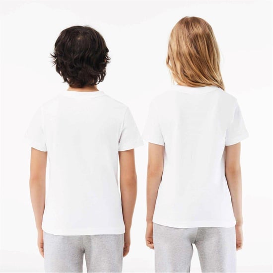 Lacoste - "Basic" T-Shirt für Kinder, Regulär (Weiß) - Image 3