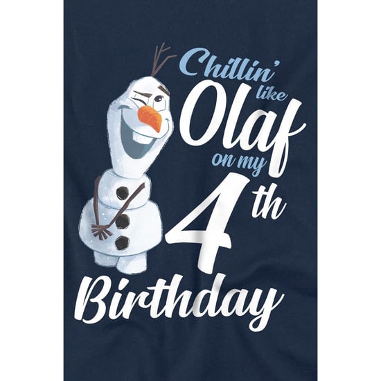 Frozen - "Chillin Like Olaf" T-Shirt für Kinder - 4. Geburtstag (Marineblau) - Image 2