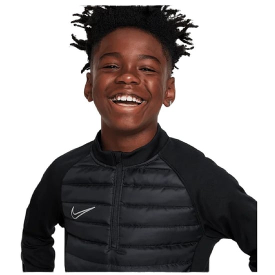 Nike - Drill-Top für Kinder, Raglan langärmelig (Schwarz/Reflektierend) - Image 3