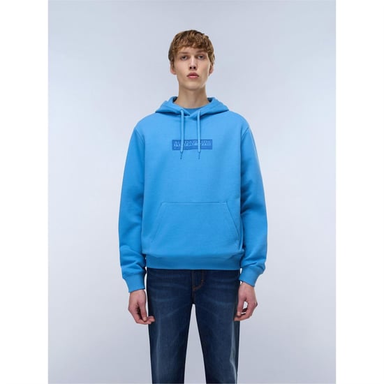 Napapijri - Kapuzenpullover für Herren, Baumwolle, lose Passform (Blau) - Image 3
