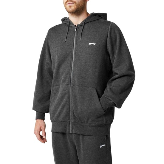 Slazenger - Hoodie mit durchgehendem Reißverschluss für Herren, Polyester-Baumwollmischgewebe (Holzkohle-Mergel) - Image 3