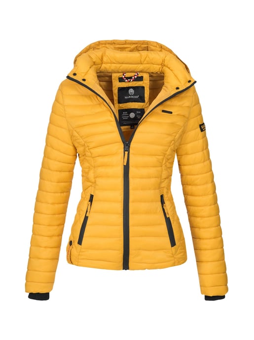 Marikoo Damen Steppjacke Samtpfote mit abnehmbarer Kapuze & Rippbündchen - Image 1