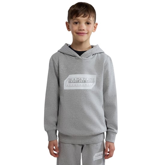 Napapijri - "Kitik" Kapuze mit Kordelzug für Kinder (Grau) - Image 1