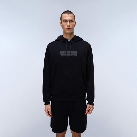 Napapijri - Kapuzenpullover für Herren, Baumwolle, lose Passform (Schwarz/Grau) - Image 3