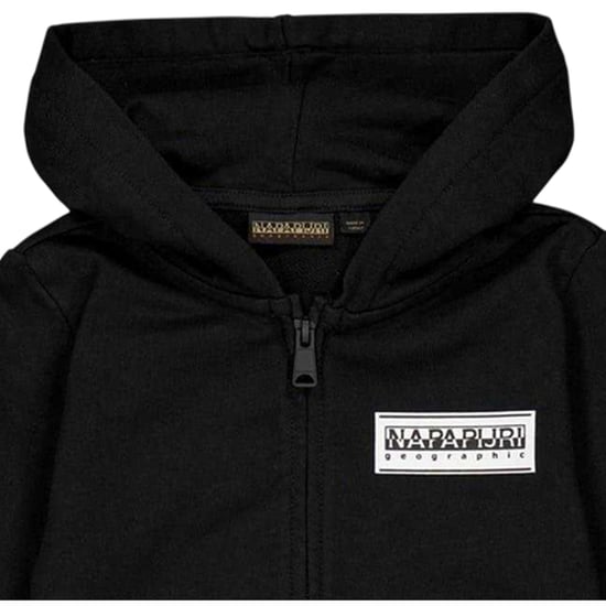 Napapijri - Hoodie mit durchgehendem Reißverschluss für Kinder, Fensterleder (Schwarz) - Image 4