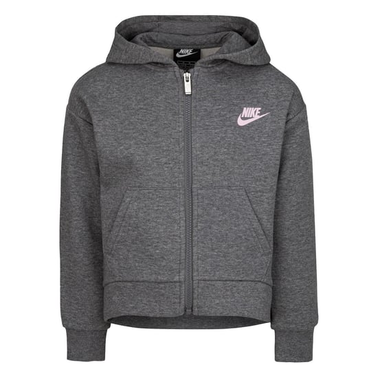 Nike - Hoodie mit durchgehendem Reißverschluss für Kinder, Baumwolle (Dunkelgrau) - Image 1
