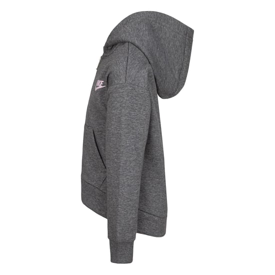 Nike - Hoodie mit durchgehendem Reißverschluss für Kinder, Baumwolle (Dunkelgrau) - Image 4