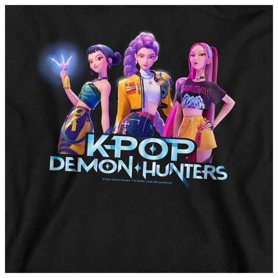 K-Pop Demon Hunters - "Huntrix" Hoodie zum Überziehen für Kinder (Schwarz) - Image 4