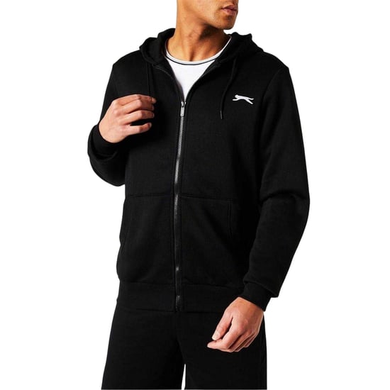 Slazenger - Hoodie mit durchgehendem Reißverschluss für Herren, Polyester-Baumwollmischgewebe (Schwarz) - Image 1